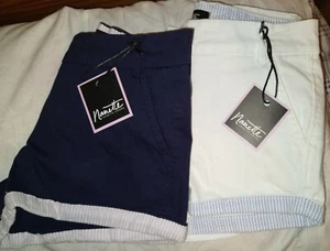 NANETTE LEPORE - LOT SALE- TWO PAIRS WOMEN'S SIZE 3 SHORTS 1 BLUE AND 1 WHITE... - Picture 1 of 5
