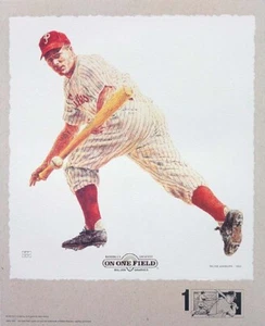 Ritchie Ashburn Philadelphia Phillies Lithograph By Michael Mellett - Picture 1 of 1
