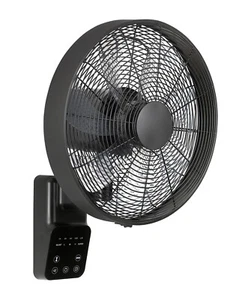 Piccolo Ventilatore da Parete con Telecomando Airos Eco Design Nero 5 Livelli - Bild 1 von 5