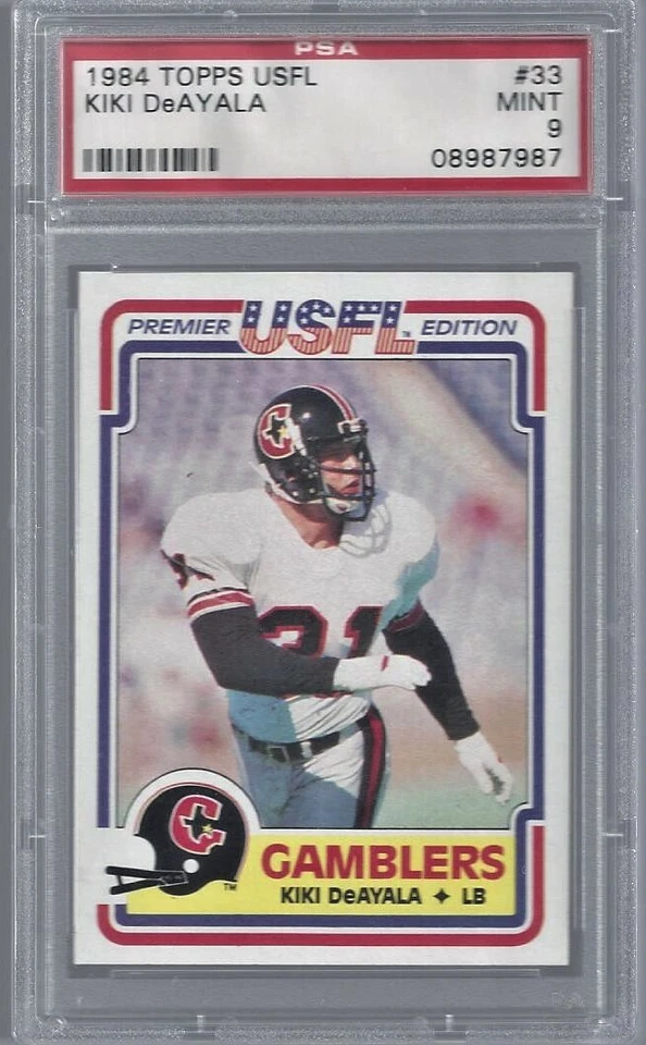 1984 Topps USFL #33 Kiki DeAyala PSA 9 MINT 08987987 - Image 1 of 1