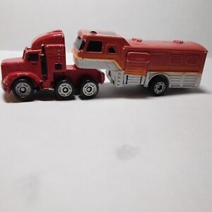 Horse Trailer  with Horse - Red and White - 1994 Micro Machines  - Trailer Only