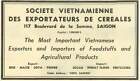 1953 Vietnam Society For Cereal Export Saigon Boulevard De La Somme Ad