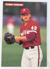 1991 Philadelphia Phillies Medford Photo Card-Tommy Greene 