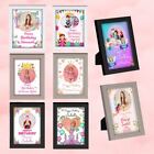 Personalised Wooden Frames Birthday Any Image Name kids Party Decoration Gift 36