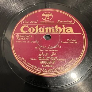 TURKISH INSTRUMENTALS 78 RPM Columbia 40006-F Turkey HEAR Halk Moussiki Gloal - Picture 1 of 4