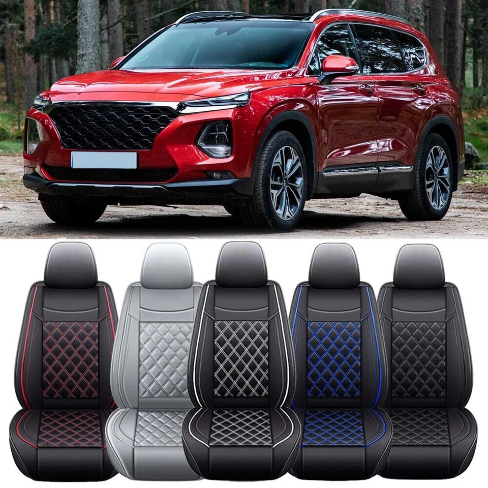 For Hyundai Santa Fe Sport 2/5 Seats Cover Luxury Leather Front & Rear Cushion Foto 1 de 4