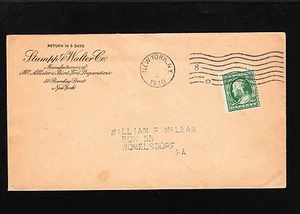 Stumpp & Walter McAllister's Bird Food New York 1910 1c Franklin Cover 4u    - Picture 1 of 2