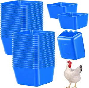 20 Pcs Cage Cups Chicken Feeder Waterer 16 Oz Birds Feeders Hanging Bunny Cage F - Picture 1 of 7