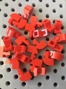 Lego ladrillos rojos redondeados con arco 1x1x1 1/3 techo de construcción nuevo lote de 24 piezas - Imagen 1 de 2