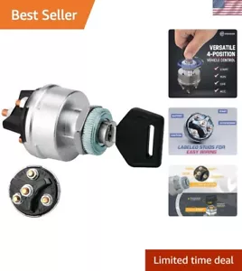 30 Amp 12V Ignition Key Switch with Easy Wiring - Ideal for Multiple Vehicles - Picture 1 of 8
