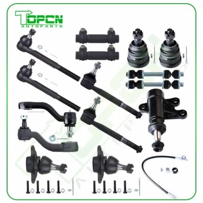 For GMC C1500 C2500 Suburban 15pcs Front Ball Joints Tie Rods Pitman Arm Kit - Image 1 of 4