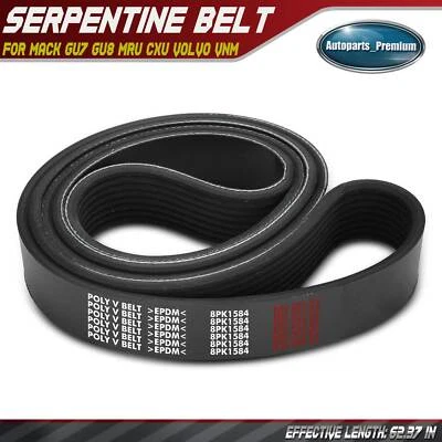 Cinto Serpentine 62,37" para Mack GU7 GU8 MRU CXU LEU LR600 CTP Volvo VNM VNL VHD - Imagem 1 de 4