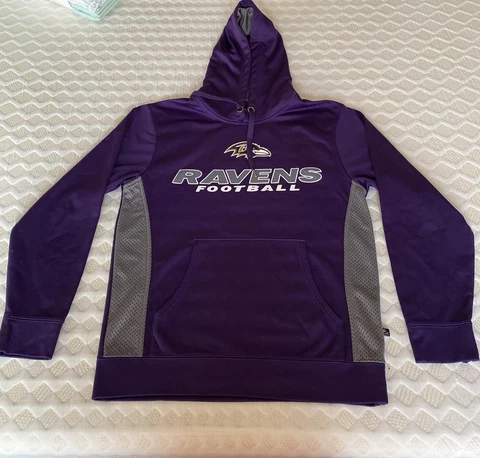 Baltimore Ravens Sweater Adult Small Purple Outdoors Hoodie Sweatshirt NFL Cover