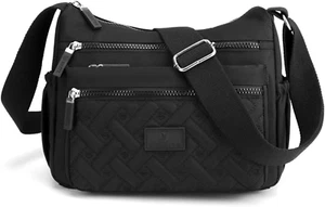 Women Crossbody Bag Multi-Pocket Nylon Waterproof Lightweight Casual Shoulder Ha - Picture 1 of 6