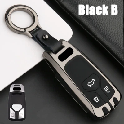 Zinc Alloy Car Key Fob Case Cover Bag For Audi A4 A5 S4 S5 B9 8W 4M TT TTS Q7 RS - Image 1 of 4