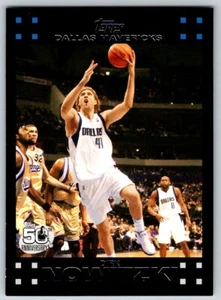 2007-08 TOPPS 2007-08 BLACK 50TH ANNIVERSARY DIRK NOWITZKI DALLAS MAVERICKS #41 - Picture 1 of 2