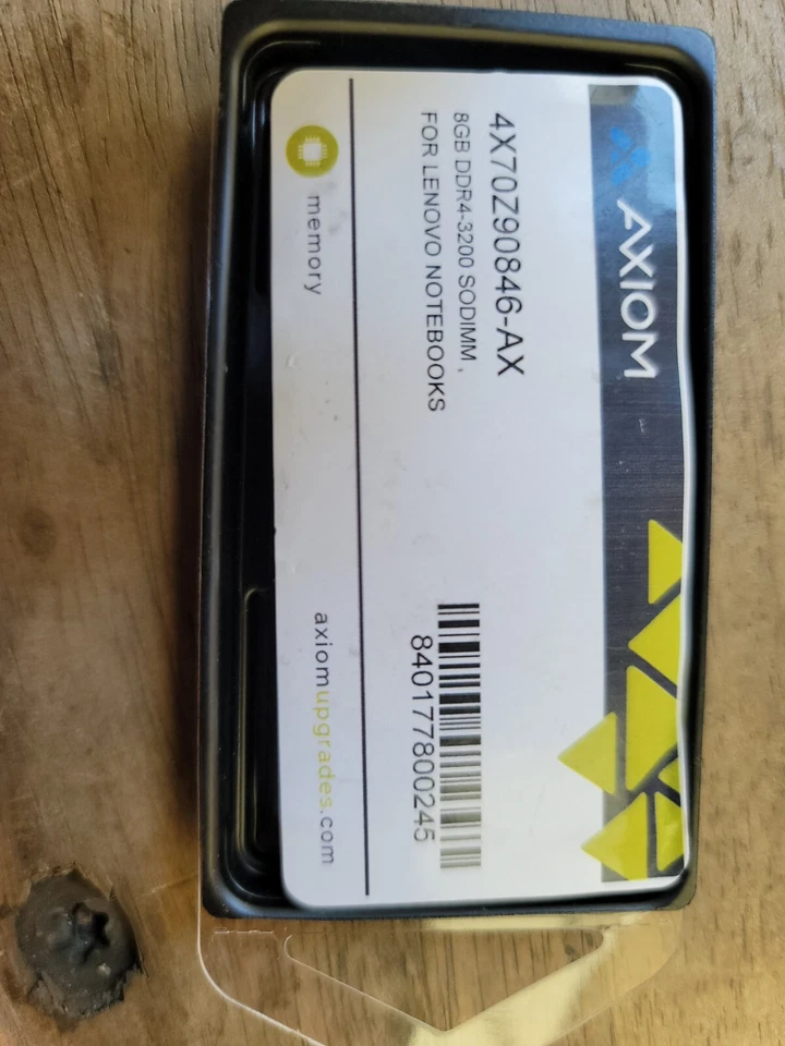 Memory Axiom 8GB DDR4-3200 SODIMM Lenovo - 4X70Z90846-AX 4X70Z90844, 4X71D09533 - Image 1 of 2