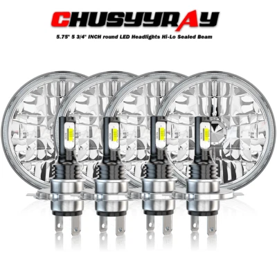 For Volvo VHD DOT 5.75"INCH 5-3/4 round LED Headlights Hi/Lo Sealed beam 4PCS - Image 1 of 4