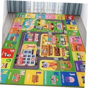 Kids Carpet Car Rug for Playroom, Kids Rug City Life for Playing 78.7X59 INCH - Picture 1 of 8
