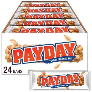 Caramelle sfuse PAYDAY arachidi e caramello barrette da 1,85 once 24 ct - Foto 1 di 7