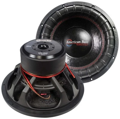 (2) AMERICAN BASS XFL 15” DUAL 2-OHM COMPETITION CAR SUBWOOFERS SUBS D2 (1 PAIR) - Image 1 of 3