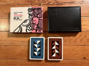 VINTAGE ELAL Israel Airlines Playing Cards By Jean David Double Deck SEALED 60s - Bild 1 von 7