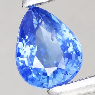 0.12ct Pear 5x4mm Natural Heated Conflower Blue Ceylon Sapphire, Sri Lanka Gemst - Image 1 of 4