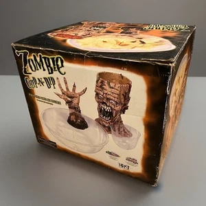 Vintage Zombie Chip & Dip Party Bowl Haunted Halloween Horror Scary Spencers - Picture 1 of 18