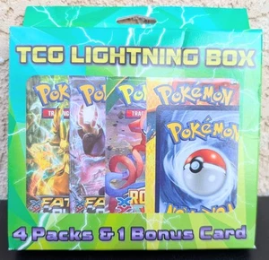 Pokemon Green TCG Lightning Set 4 Pack Booster Box (2 Evolving Skies, Darkness+) - Picture 1 of 5