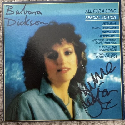 Inserto firmado por Barbara Dickson certificado de autenticidad JSA con CD All For A Song edición especial Foto 1 de 4