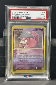 Pokémon Ex Team Magma vs Team Aqua 45 2004 Slowpoke lámina inversa PSA 9 - Imagen 1 de 2