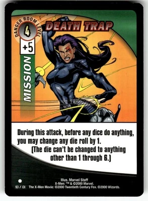 2000 The X-Men Movie TCG Trading Card Game #93/131 Death Trap - Image 1 of 4