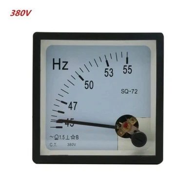 AC 100V 220V 380V Analog Panel Frequency Tester Meter Gauge for Hertz Indicator - Image 1 of 4