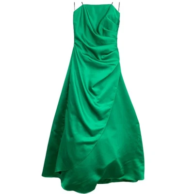 Urban Nights Dress 5/6 Green Prom Party Holiday Maxi Elegant Glam Ruched Y2K 90s - Image 1 of 4