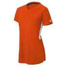 Mizuno Orange Short Sleeve V-Neck shirt Size Large