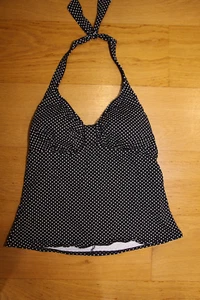 PARTE SUPERIOR TANKINI TALLA 36 (10) NEGRO CON PUNTOS BLANCOS ESPUMA - Imagen 1 de 2