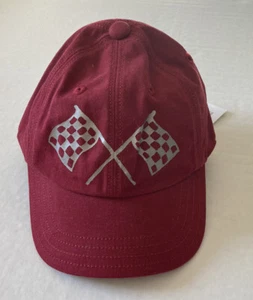 NWT Gymboree Built for Speed 12-24 Months Dark Red Checkered Flag Baseball Cap - Picture 1 of 1