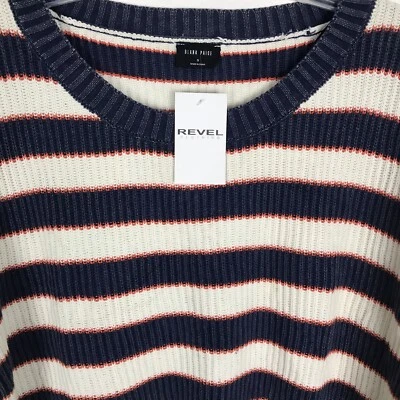 Suéter Blank Paige Nuevo con Etiquetas Para Mujer Rayas De Gran Tamaño Tejido Manga Bishop Talla Pequeña Foto 1 de 4