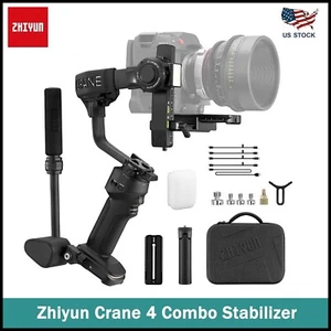 Zhiyun Crane 4 Combo 3-Axis Gimbal Stabilizer For DSLR Cinema Camera Sony Canon - Picture 1 of 11