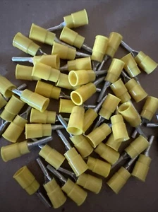 100 conectores de terminal de pasador de cable aislados AMARILLO #12-10 calibre de cable AWG MOLEX - Imagen 1 de 2