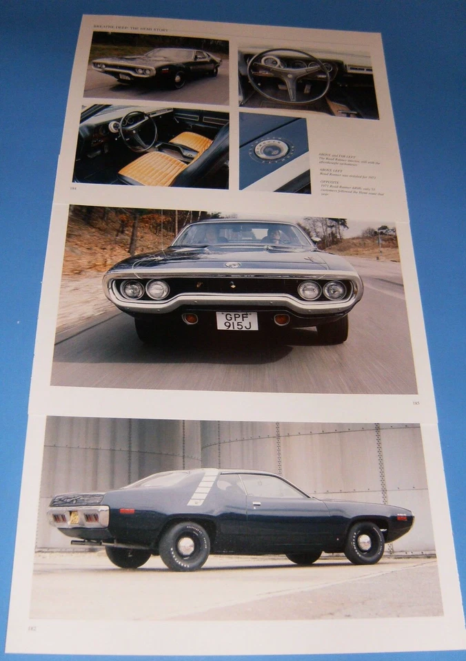 1971 PLYMOUTH ROAD RUNNER 440/6 PHOTO/POSTER LOT 71 ROADRUNNER CORONET - Image 1 of 1