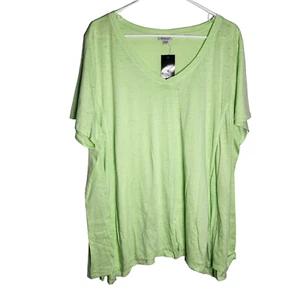 Avenue Burnout Tee Übergröße 22 24 3X Sharkbite V-Ausschnitt T-Shirt Neu - Bild 1 von 7