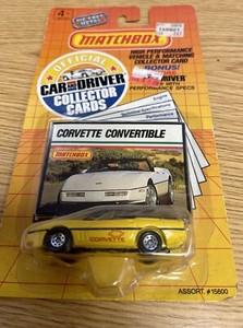 Matchbox Corvette 1989 Official Car and Driver Collector Cards Convertibles