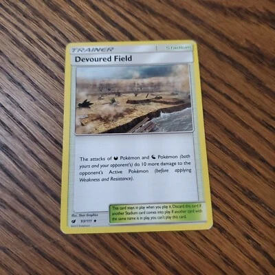 Pokemon Card Devoured Field 93/111 Stadium 2017 Uncommon - Image 1 of 2