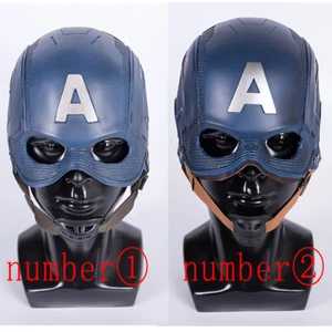 Captain America Helmet Infinity War Steven Rogers Superhero Helmet PVC Props - Picture 1 of 14