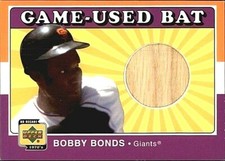 BOBBY BONDS 2001 UPPER DECK DECADE 1970's GAME USED BAT