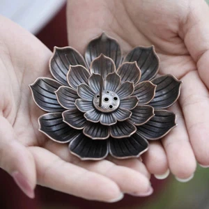 Incense Stick Holder Round Plate Buddhism Insense Ash Catcher Joss Cone Insence - Picture 1 of 5