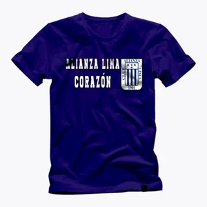 ALIANZA LIMA CORAZON HINCHA PERUANO AWESOME PERUVIAN GRAPHIC T SHIRT - Picture 1 of 12