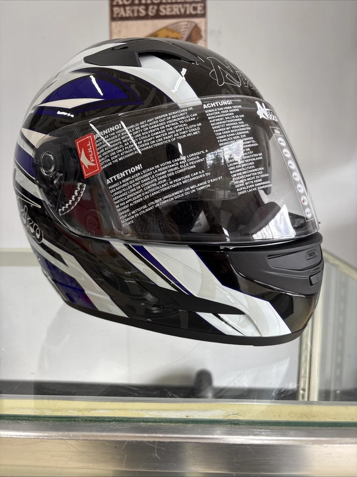 Nikko N-916 белый/синий полное лицо маска мотоциклетный шлем взрослый размер XS новый - Изображение 1 из 3