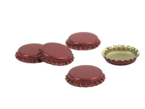 RED 26mm Crown Caps / Bottle Tops, Beer & Crafts (Pack of 100) - Homebrew - Imagen 1 de 1